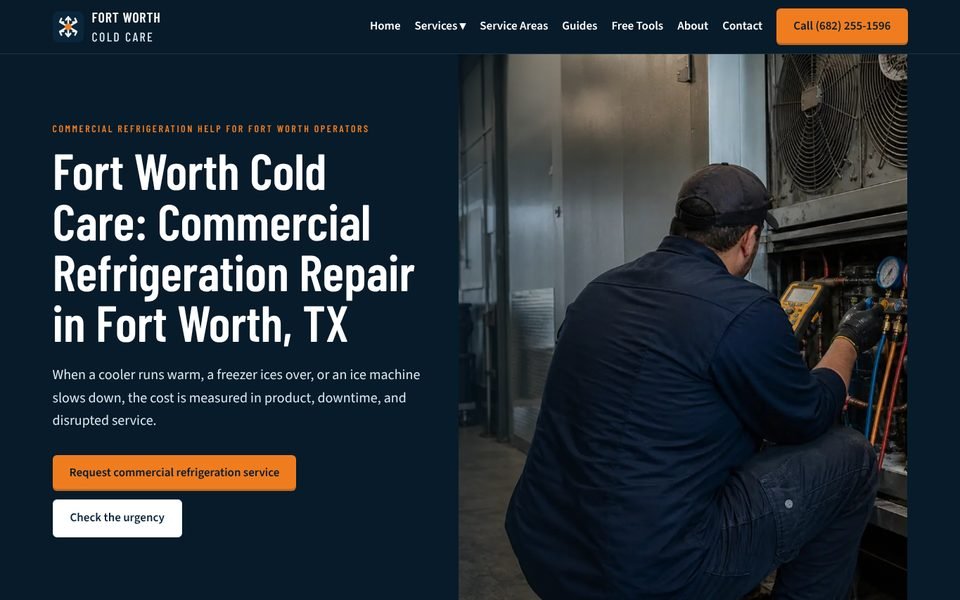 Fort Worth Cold Care homepage