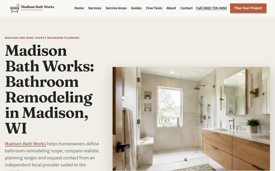 Madison Bath Works homepage
